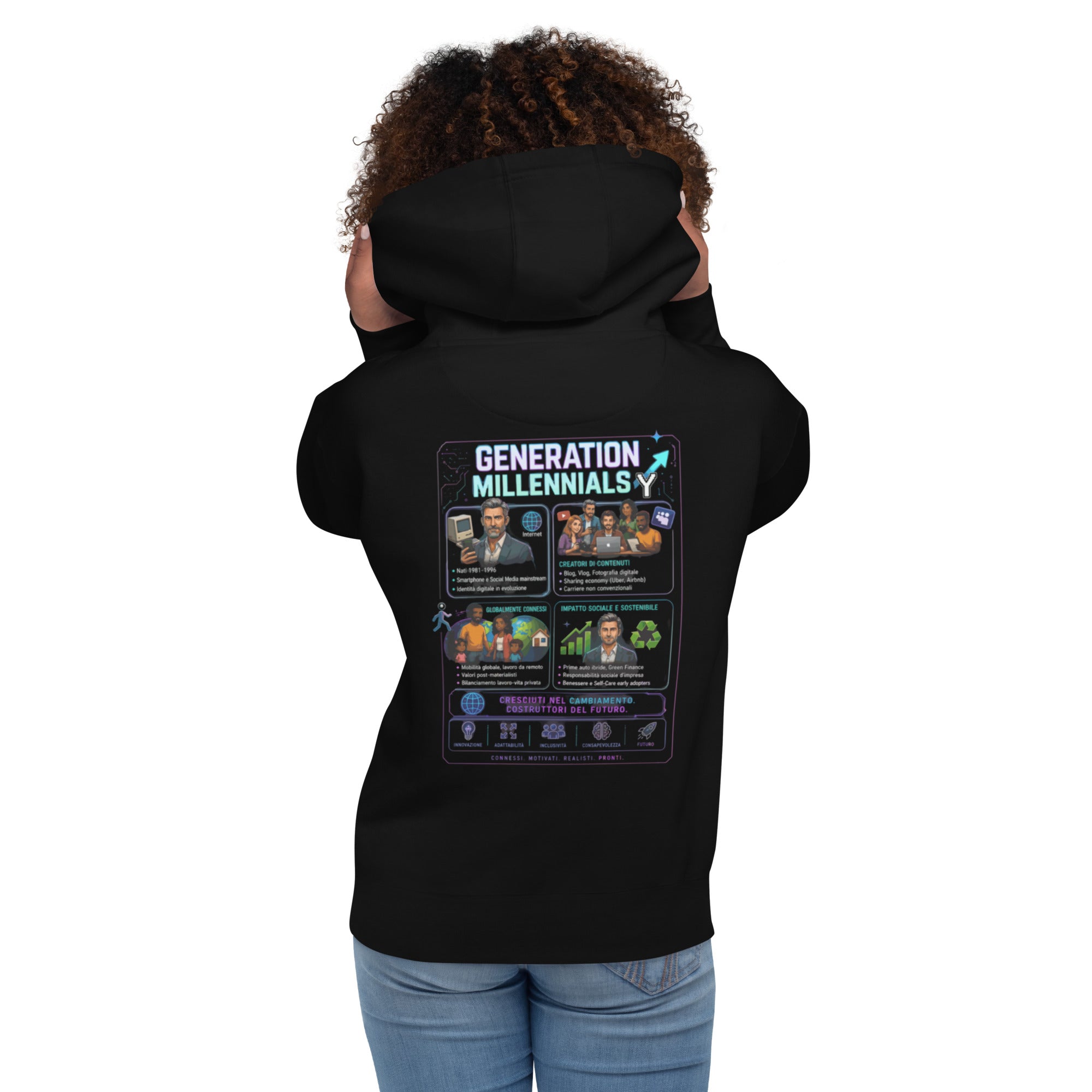 GENERATION ECHO "Collection Heroes" Felpa con cappuccio unisex