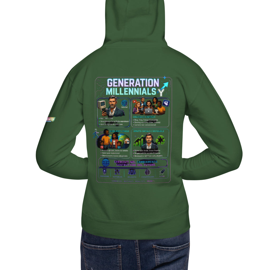GENERATION ECHO "Collection Heroes" Felpa con cappuccio unisex