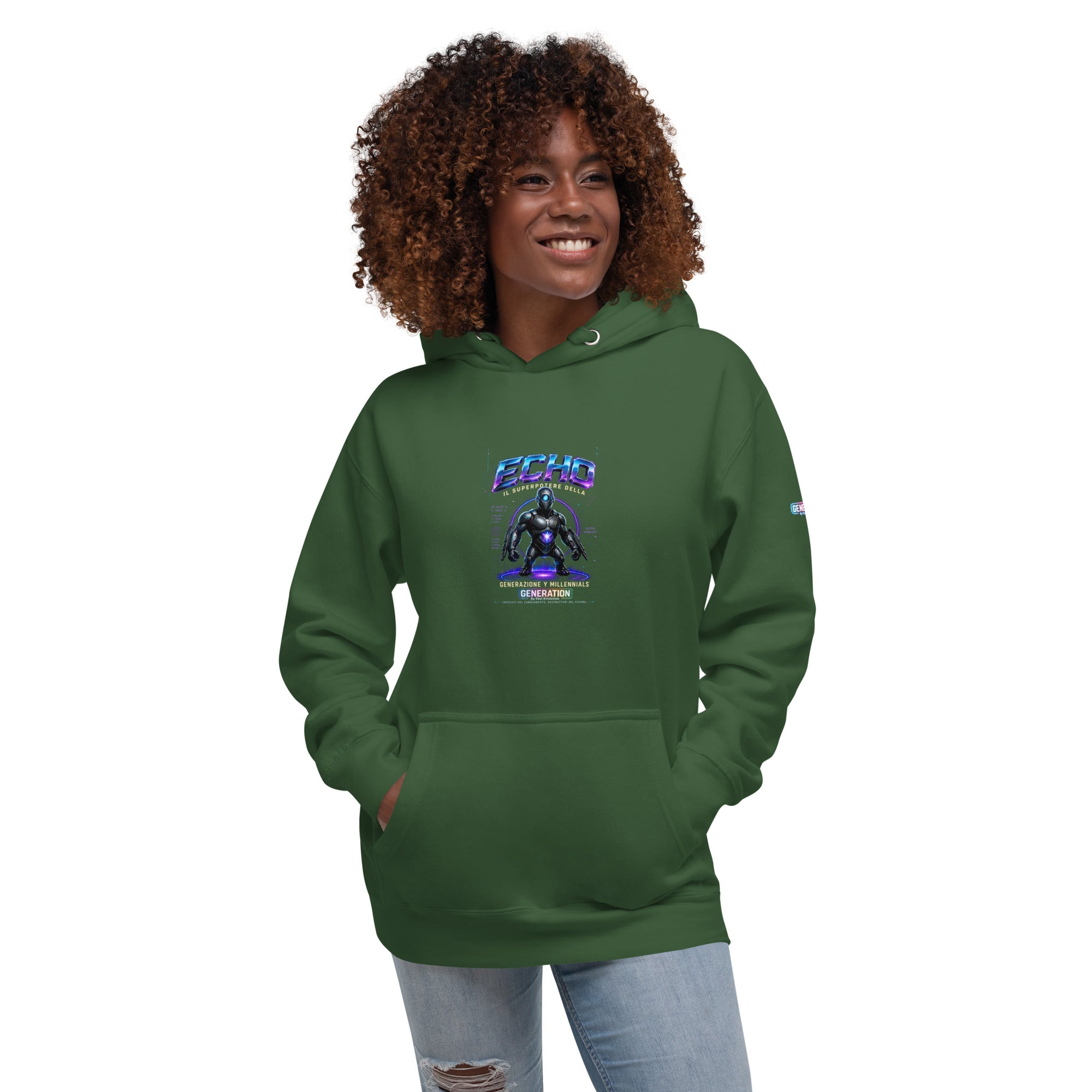 GENERATION ECHO "Collection Heroes" Felpa con cappuccio unisex