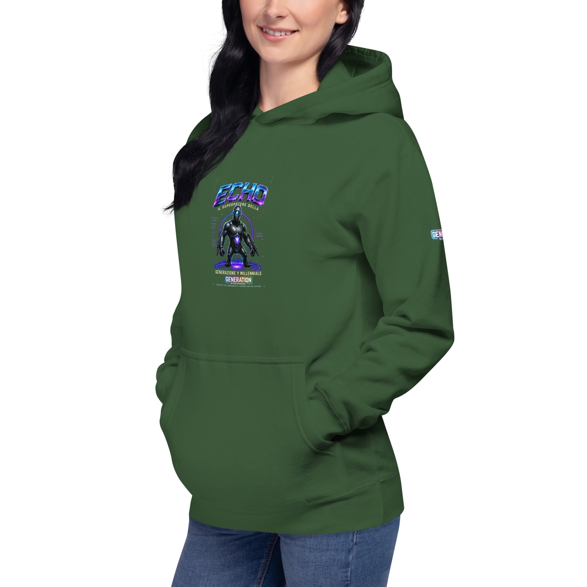 GENERATION ECHO "Collection Heroes" Felpa con cappuccio unisex