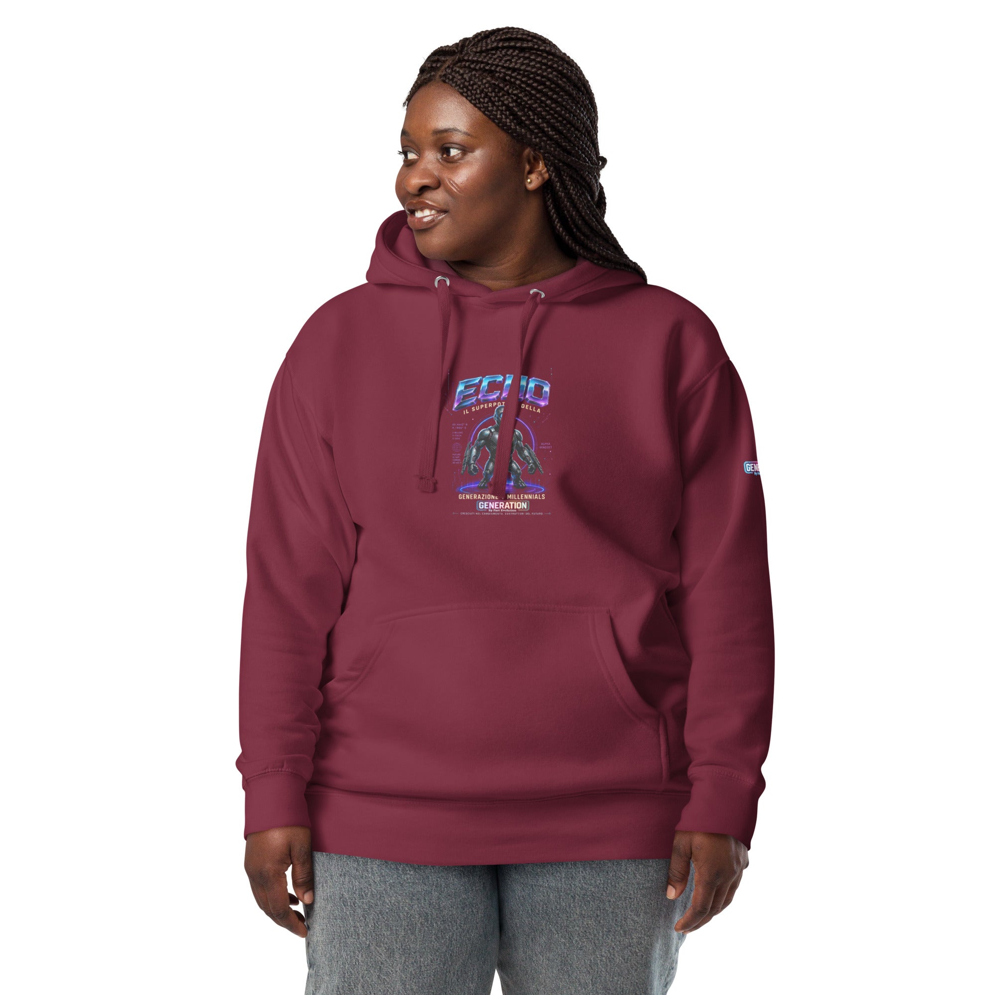 GENERATION ECHO "Collection Heroes" Felpa con cappuccio unisex